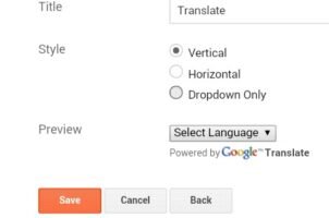 Google Translate Widget save